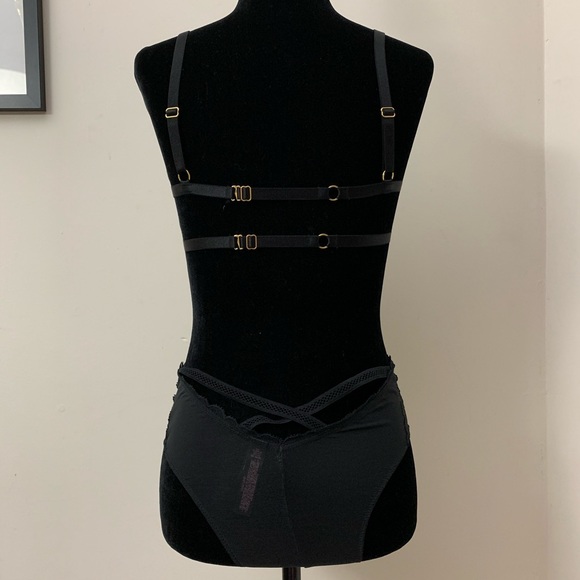 Victoria’s Secret Black Mesh & Lace Bodysuit - Picture 2 of 11